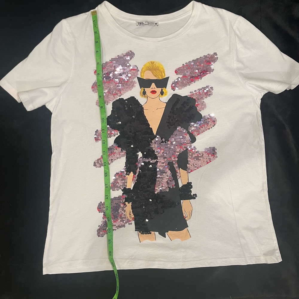 Zara White Short Sleeveless